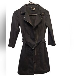 H&M Black Trench Coat with Belt